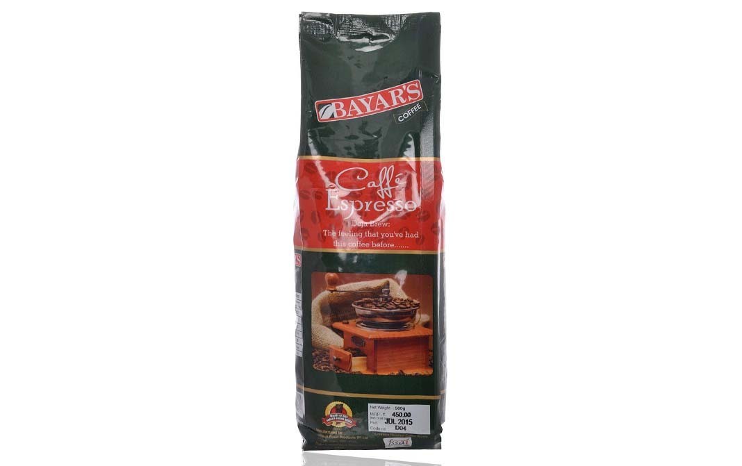 Bayars Coffee Café Espresso Beans    Pack  500 grams